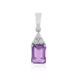 Azur-Quarz-Silberanhänger