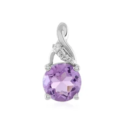 Azur-Quarz-Silberanhänger