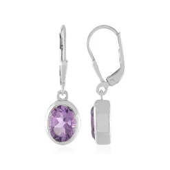 Azur-Quarz-Silberohrringe