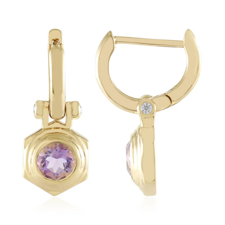 Azur-Quarz-Silberohrringe