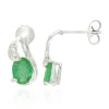 Bahia-Smaragd-Silberohrringe