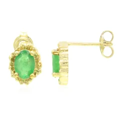 Bahia-Smaragd-Silberohrringe