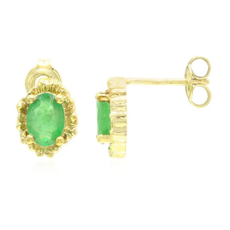 Bahia-Smaragd-Silberohrringe