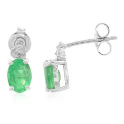 Bahia-Smaragd-Silberohrringe