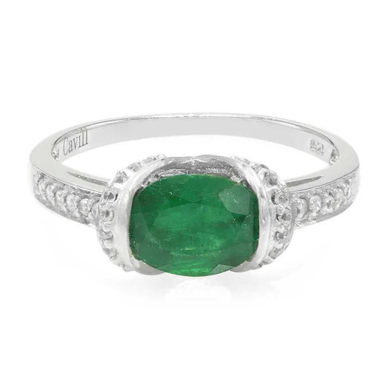 Bahia-Smaragd-Silberring