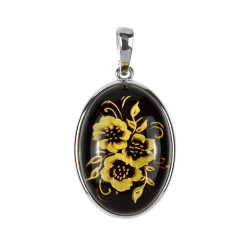 Baltischer Bernstein-Silberanhänger