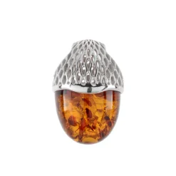 Baltischer Cognac-Bernstein-Silberanhänger