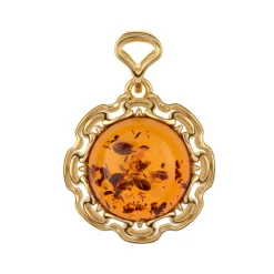 Baltischer Cognac-Bernstein-Silberanhänger