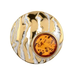 Baltischer Cognac-Bernstein-Silberanhänger