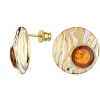 Baltischer Cognac-Bernstein-Silberohrringe