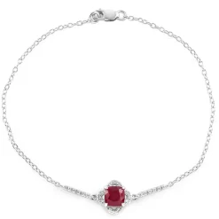 Bemainty-Rubin-Silberarmband