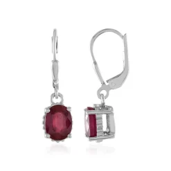 Bemainty-Rubin-Silberohrringe