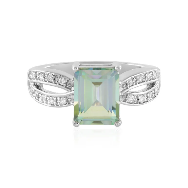 Bergsee-Quarz-Silberring