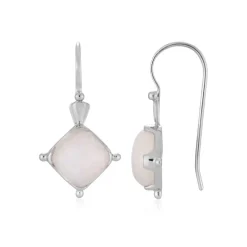 Bihar-Regenbogen-Mondstein-Silberohrringe