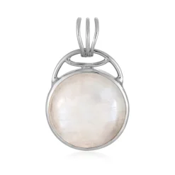 Bihar-Regenbogen-Mondstein-Silberanhänger