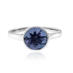 Blaubeer-Quarz-Silberring