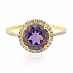 Blaubeer-Quarz-Silberring