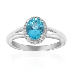 Blauer Apatit-Goldring