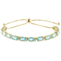 Blauer Apatit-Silberarmband