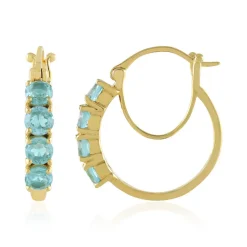 Blauer Apatit-Silberohrringe