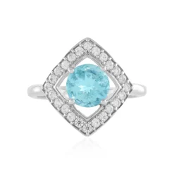 Blauer Apatit-Silberring