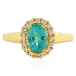 Blauer Apatit-Silberring