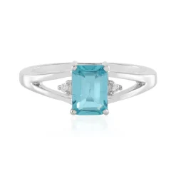 Blauer Apatit-Silberring