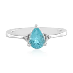 Blauer Apatit-Silberring