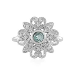 Blauer Apatit-Silberring