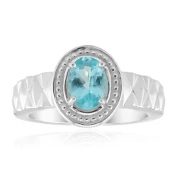 Blauer Apatit-Silberring (Pallanova)