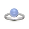 Blauer Band-Achat-Silberring