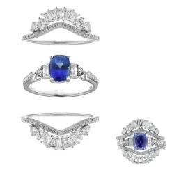 Blauer Ceylon-Saphir-Goldringe (CIRARI)