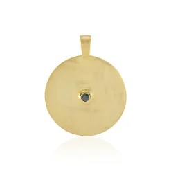 Blauer I3 Brillant-Messinganhänger (Juwelo Style)