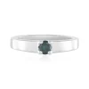 Blauer I2 Diamant-Silberring