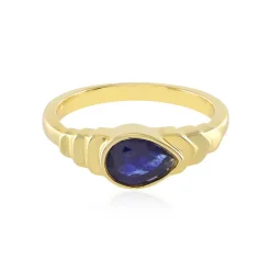 Blauer Madagaskar-Saphir-Silberring