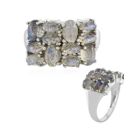 Blauer Maniry-Labradorit-Silberring (KM by Juwelo)