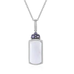 Blauer Mondstein-Silberhalskette (KM by Juwelo)