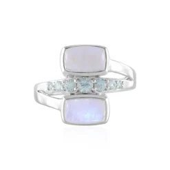 Blauer Mondstein-Silberring (KM by Juwelo)