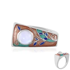 Blauer Mondstein-Silberring (Adela Silber)