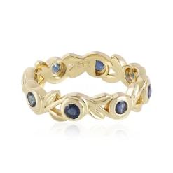 Blauer Saphir-Goldring (de Melo)