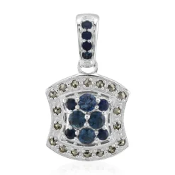 Blauer Saphir-Silberanhänger (Annette classic)