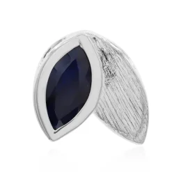 Blauer Saphir-Silberanhänger