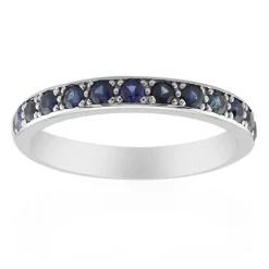 Blauer Saphir-Silberring