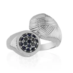 Blauer Saphir-Silberring
