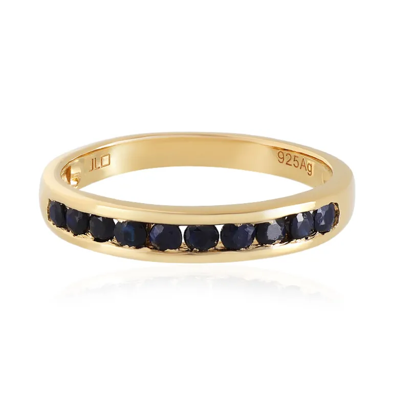 Blauer Saphir-Silberring