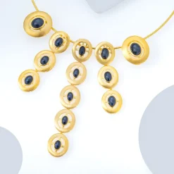 Blauer Stern-Saphir-Silberanhänger