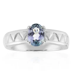 Blaugrüner Tansanit-Silberring (Pallanova)