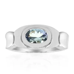 Blaugrüner Tansanit-Silberring (Pallanova)