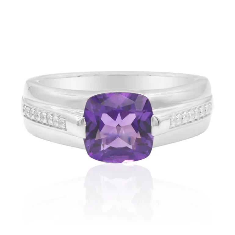 Bolivianischer Amethyst-Silberring