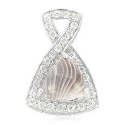 Botswana-Achat-Silberanhänger